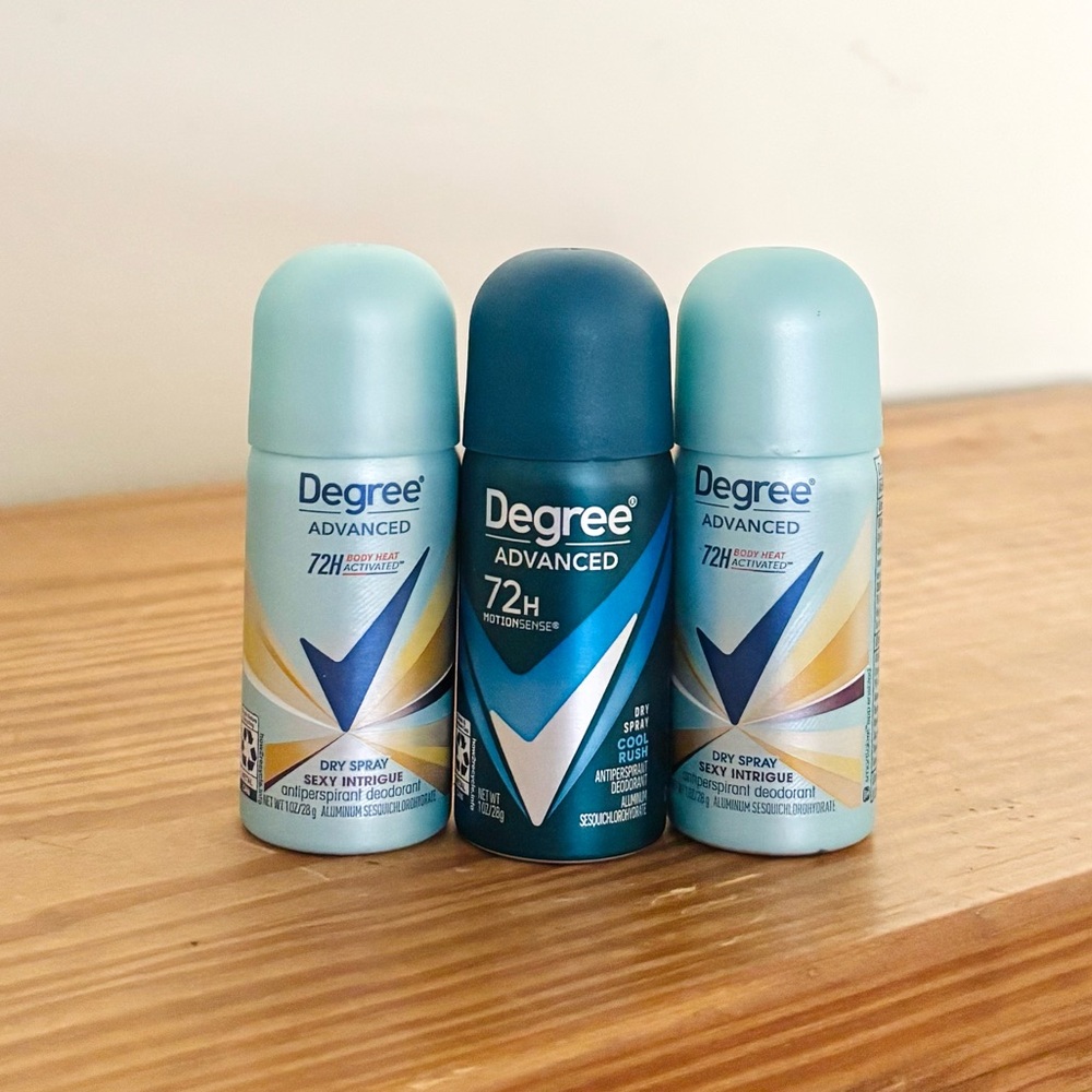 Degree Advanced 72H Antiperspirant Deodorant Travel Trio